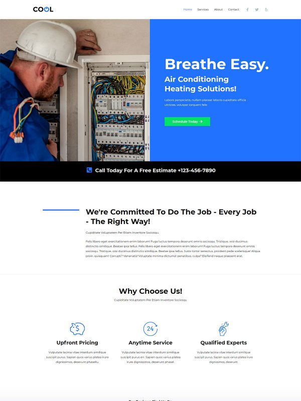 WordPress website template