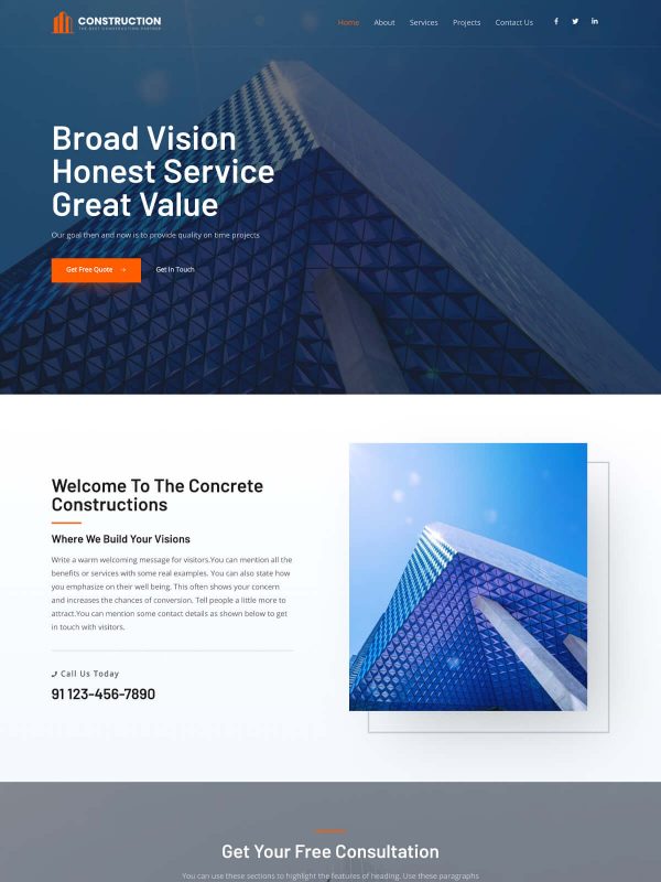 WordPress website template