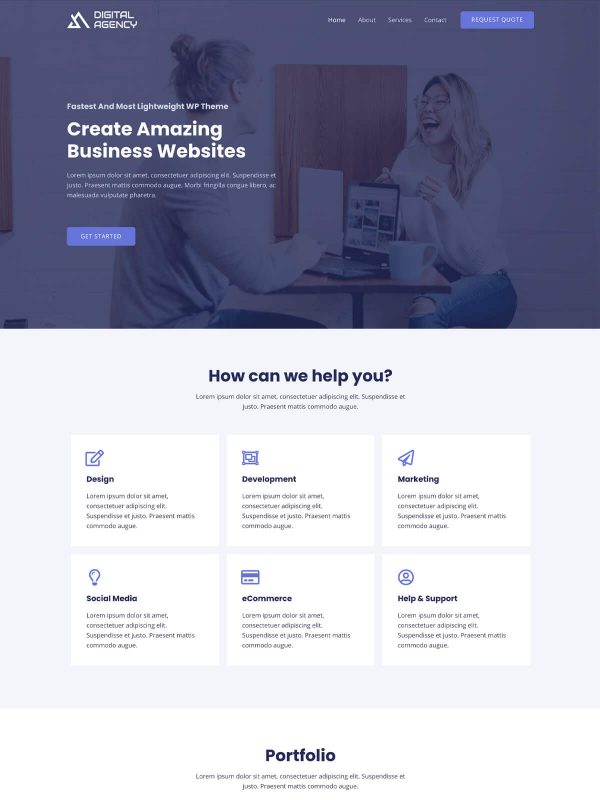 WordPress website template