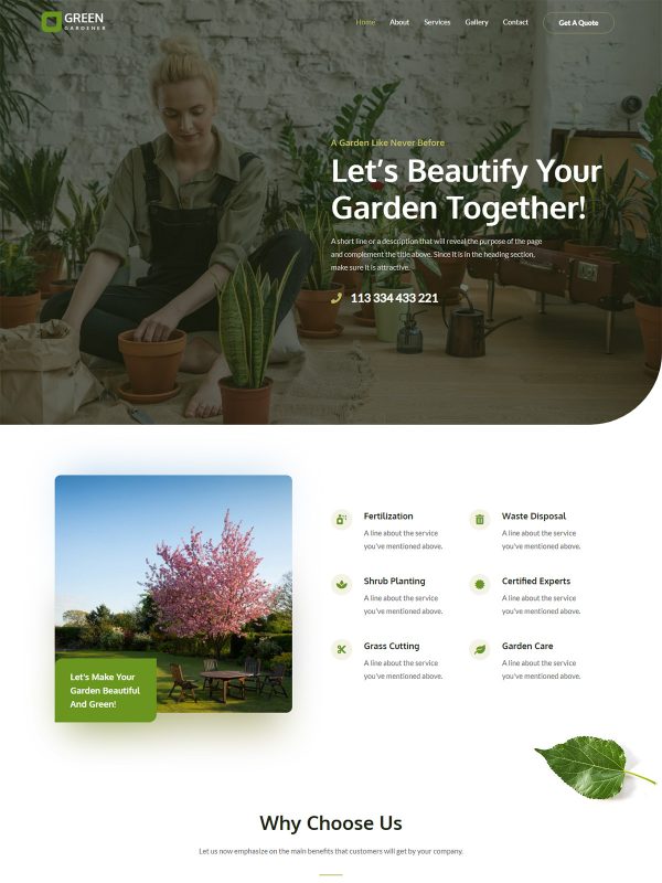 WordPress website template