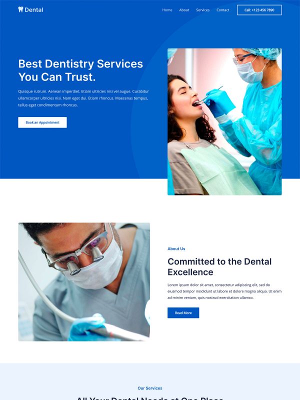 WordPress website template