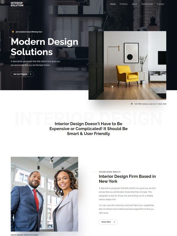 WordPress website template