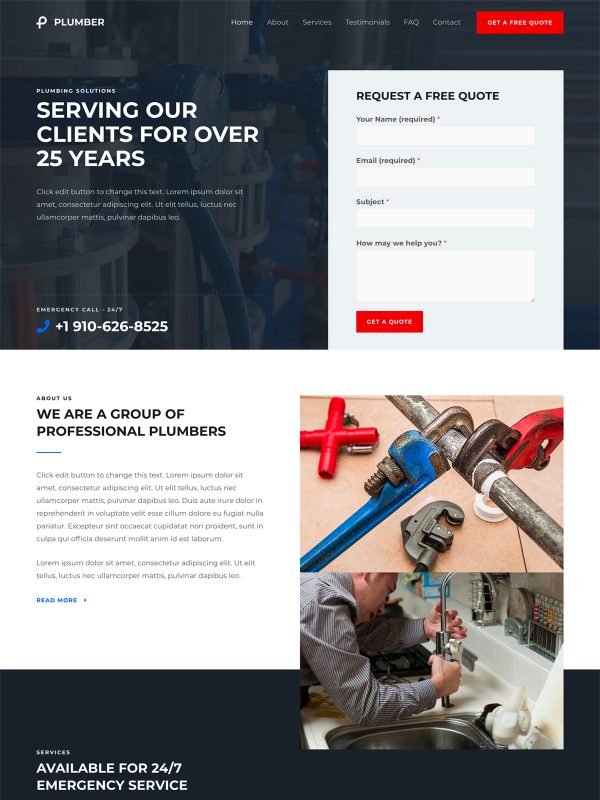 WordPress website template