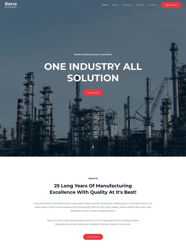 WordPress website template